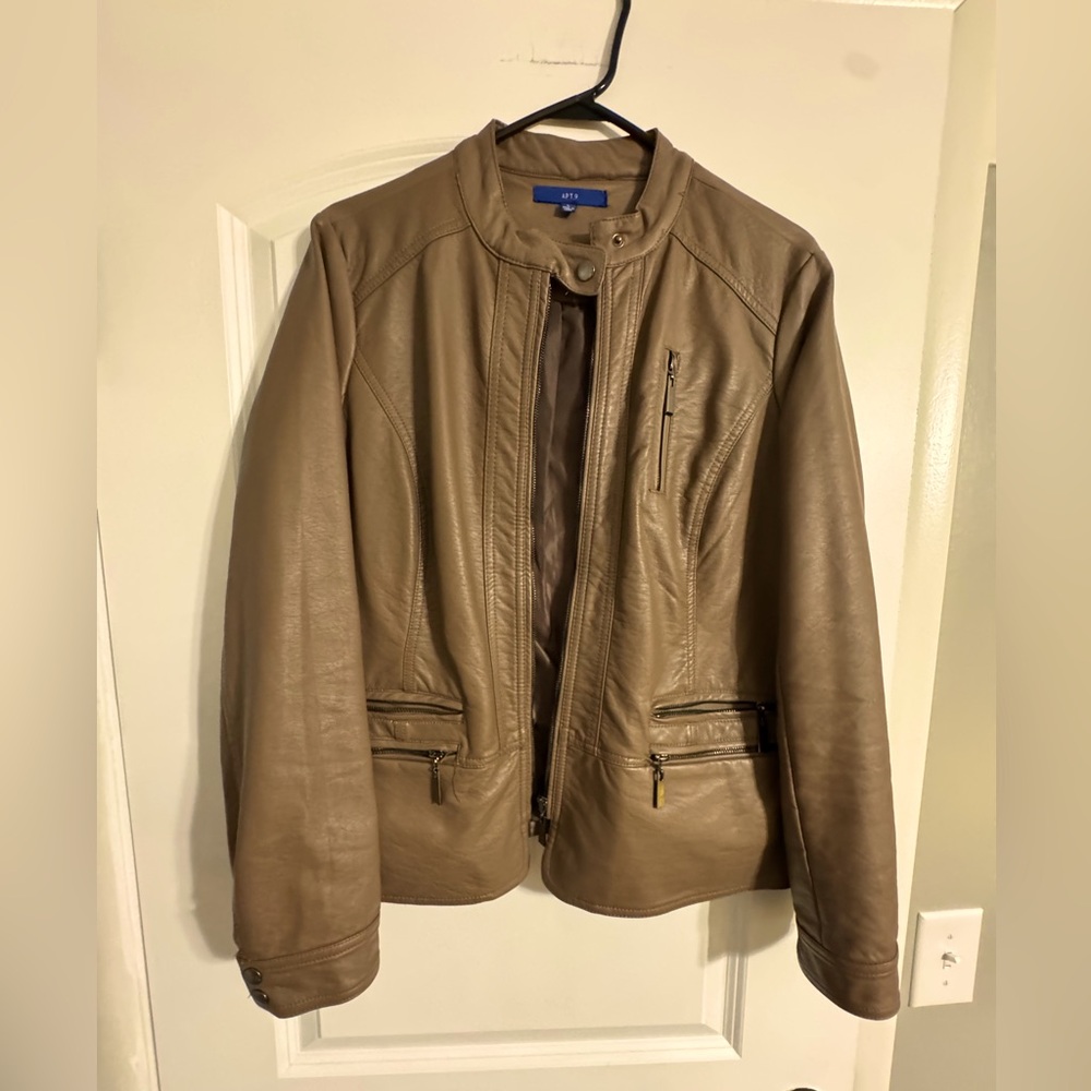 Apt. 9 Women's Brown Leather Jacket
